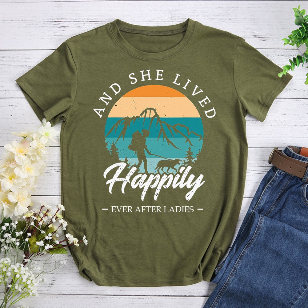 And She Lived Happily Ever After Ladies T-shirt