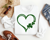 Shamrock Heart Cute Print Sweatshirt