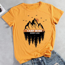 Camp More Worry Less Hiking T-shirt