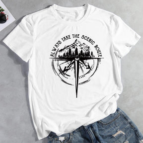 Always Take The Scenic Route Hiking T-shirt