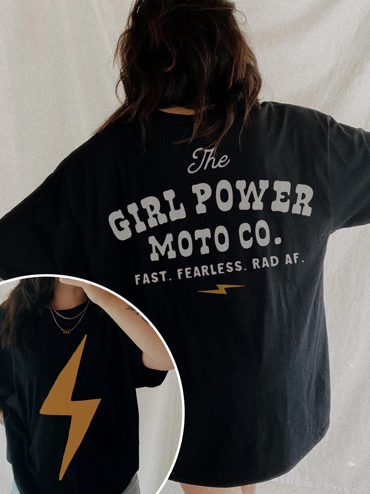 Vintage Girl Power Moto Co T-Shirt