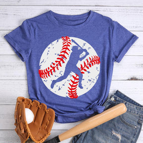 Baseball Print Crewneck T-shirt