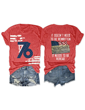 T-shirt Nous, le peuple, 4 juillet 1776