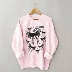 Halloween Bat Gothic Coquette Bow Sweatshirt