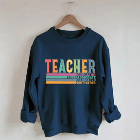 Retro Teacher Life Back to School Sweatshirt