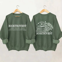 Booktrovert Définition Funny Floral Book Sweatshirt