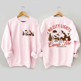 No City Lights Just Camp Fire Nights Camping Sweatshirt