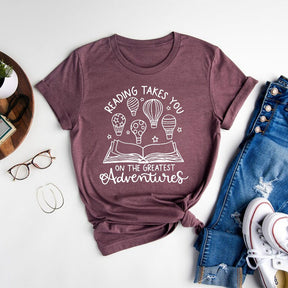 Reading Adventures Funny T-shirt