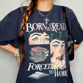 Born To Read Bookish Funny Dark Romance T-shirt