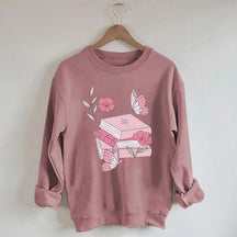 Floral Butterfly Book Lover Sweatshirt