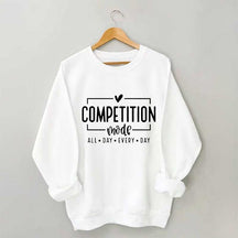 Competition Mode Letter Print Sweatshirt