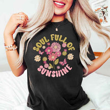 T-shirt à fleurs mignonnes Soul Full of Sunshine