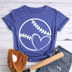 Baseball Love Heart T-shirt