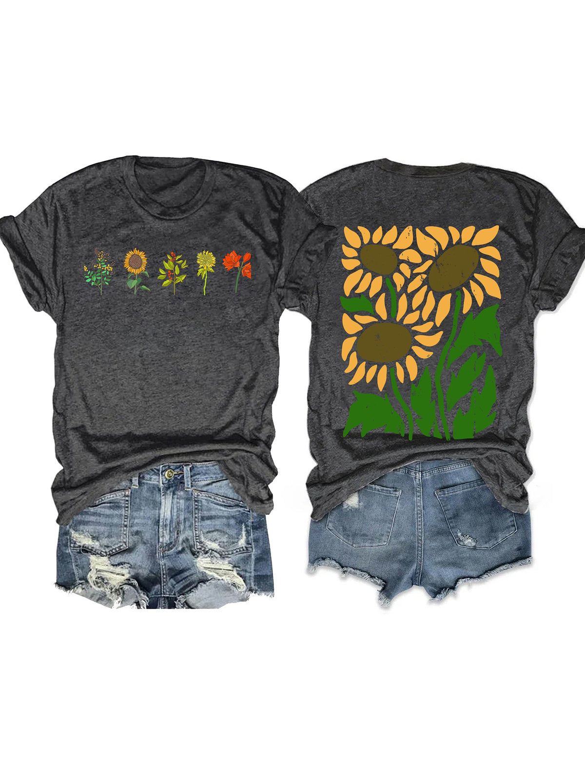 T-shirt Boho Tournesol