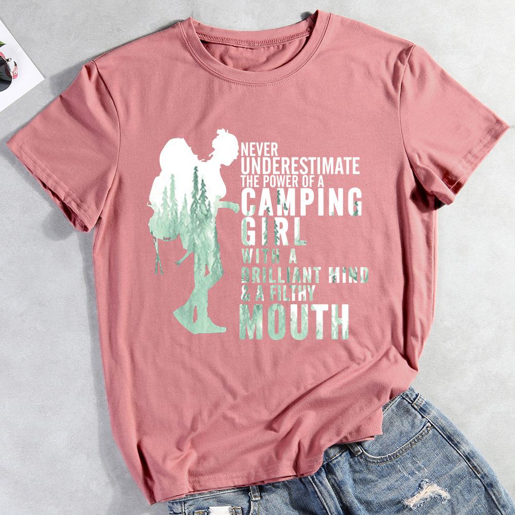 Camping Girl Hiking T-shirt