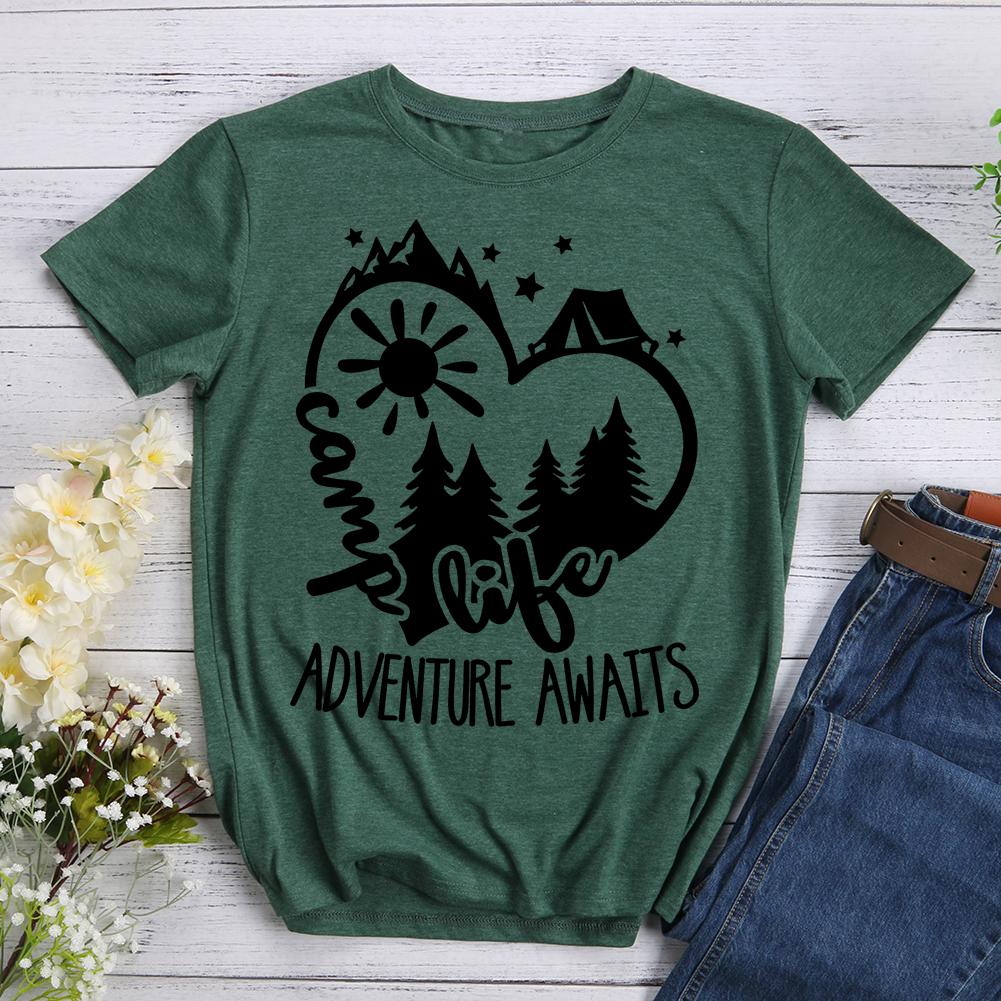 Camp Life Adventure Awaits T-shirt