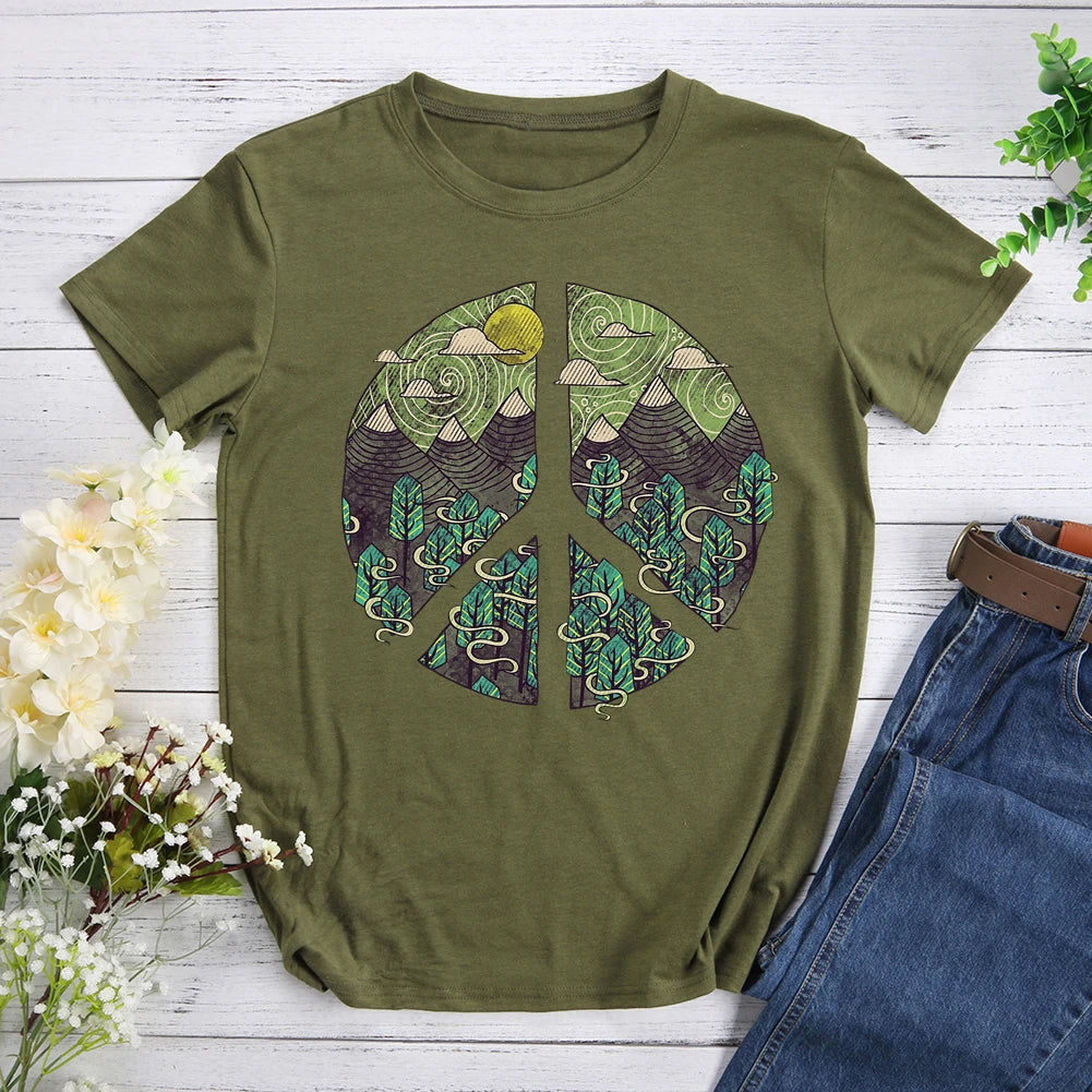 Peaceful Landscape Hiking Hiking Tee1.0-04469