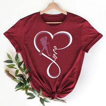 Love Hiking Heart Hiking T-shirt