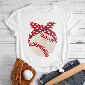 T-shirt de baseball avec nœud