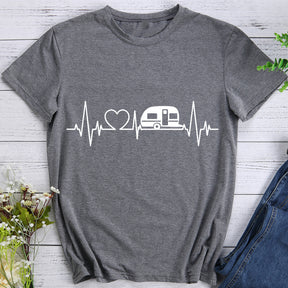 Heartbeat For Camping Hiking T-shirts