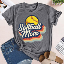Retro Softball Mom T-shirt