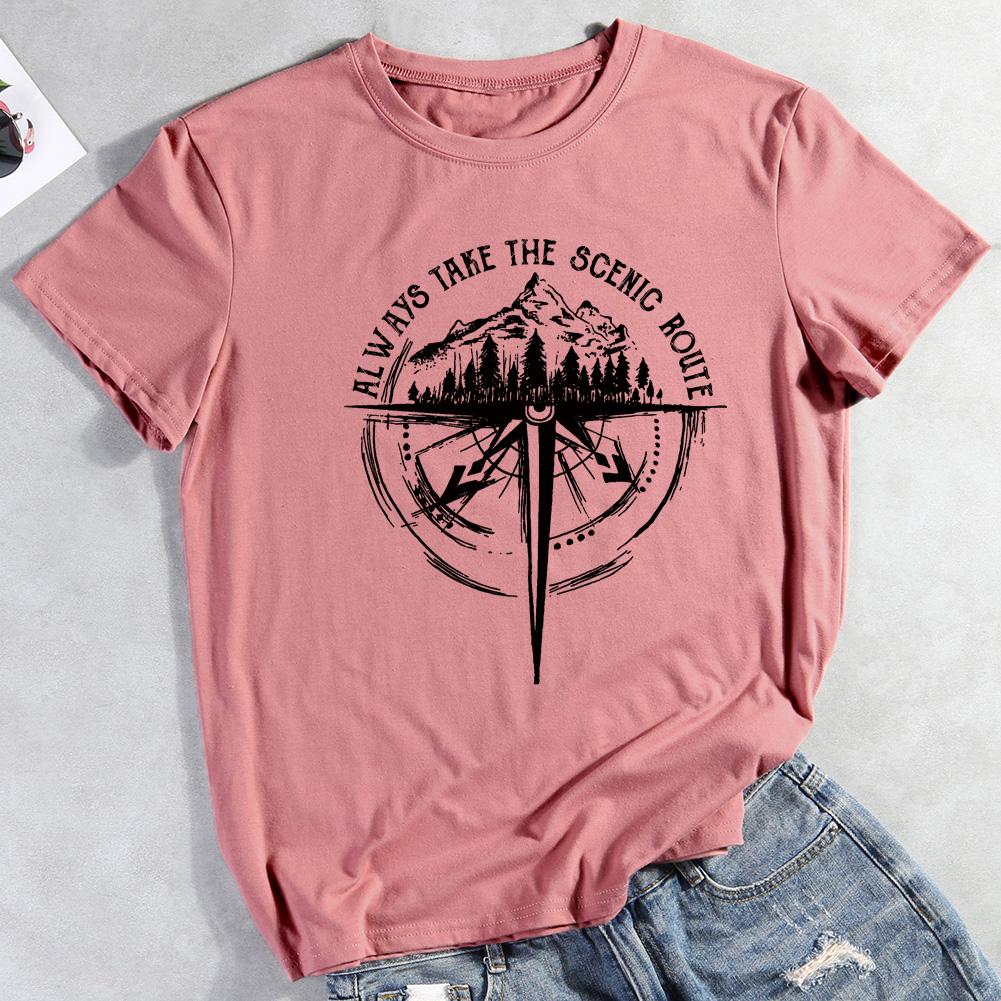 Always Take The Scenic Route Hiking T-shirt