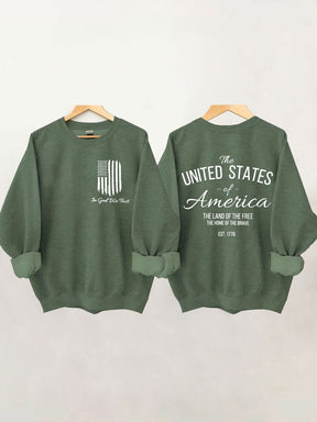 We Trust America Flag Sweatshirt