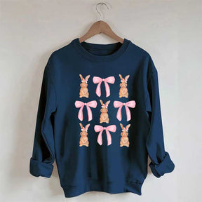 Happy Easter Bunny Bow Sweatshirt