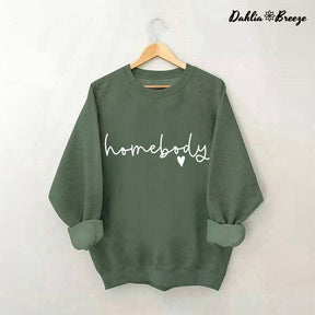 Homebody Trendy Letter Print Sweatshirt