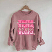 Sweat-shirt imprimé mignon coeur maman