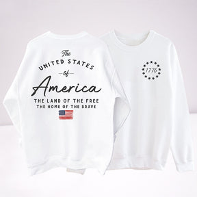 The Land of the Free The Home of the Brave Crewneck Sweatshirt