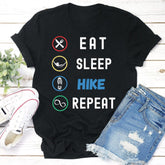 Eat Sleep Hike Repeat Hiking T-shirt