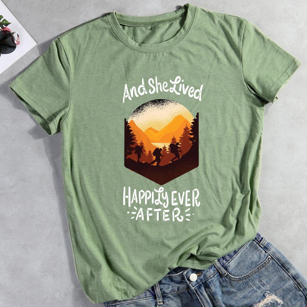 And She Lived Happily Ever After Hiking T-shirt