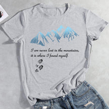 I Never Lost In Mountains Hiking T-shirt