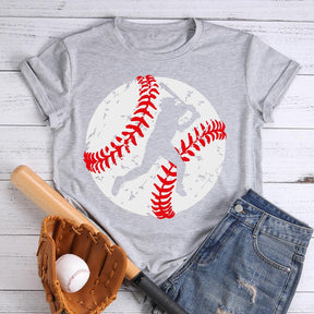 Baseball Print Crewneck T-shirt