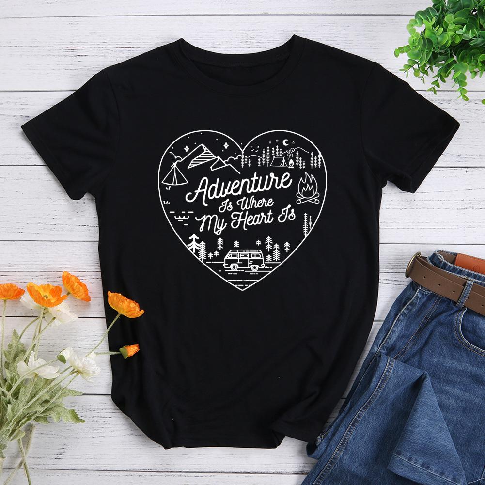 Adventure Is Where My Heart Is Hiking T-shirt