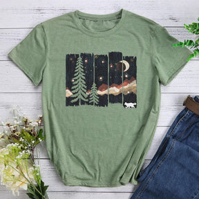 Starry Night In Mountains Hiking T-shirt