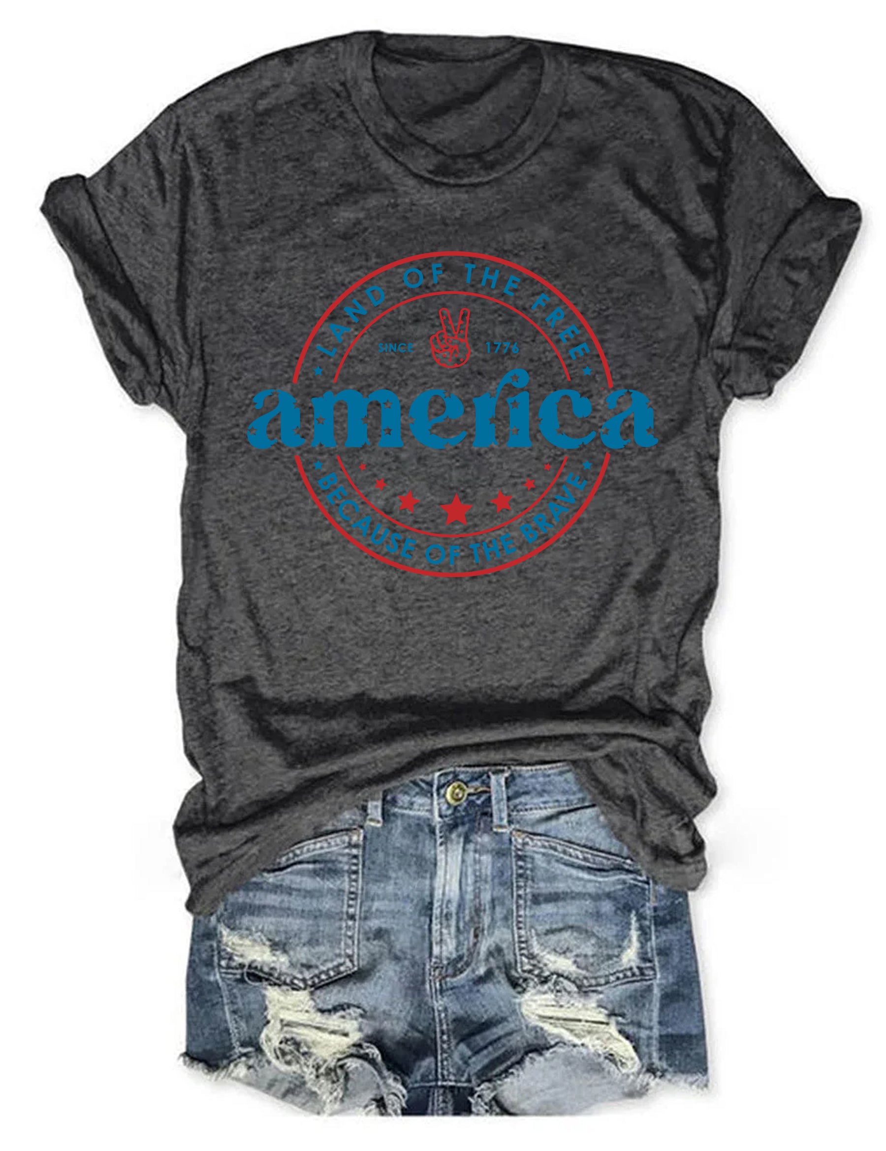 T-shirt America Land Of The Free grâce au courageux