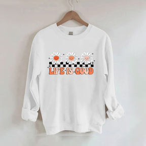 Alphabet Printed Flower Sweatshirt