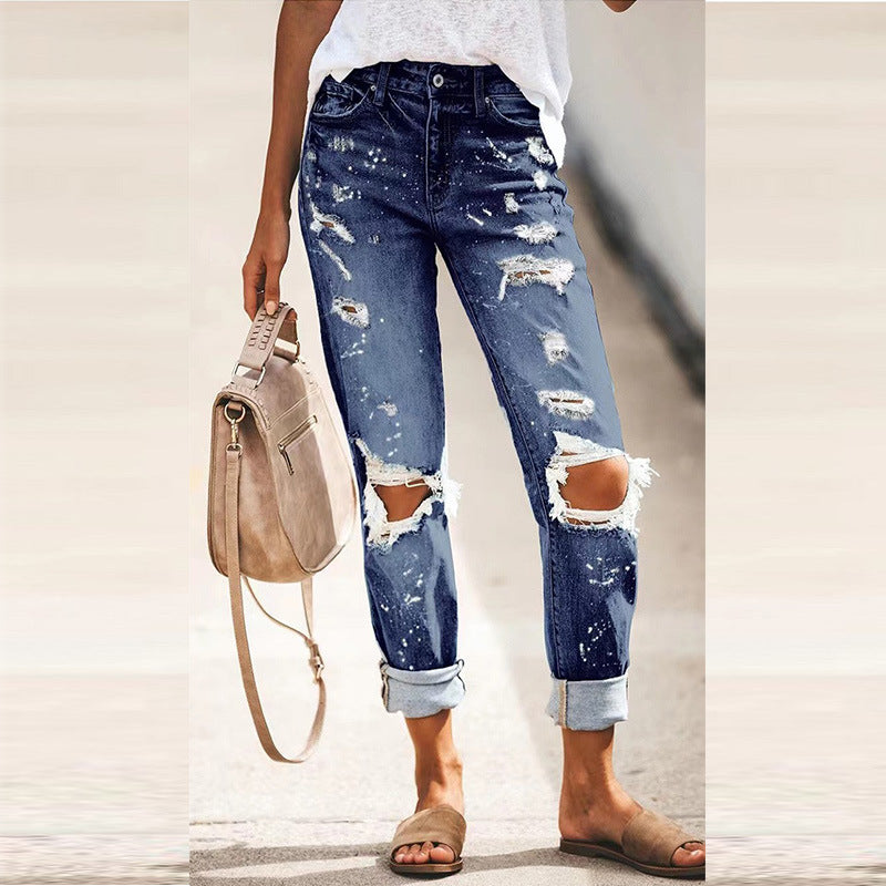 Street Hipster Ripped Jeans