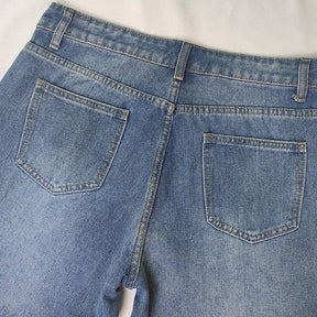 Mid-Waist Wide-Leg Retro Jeans
