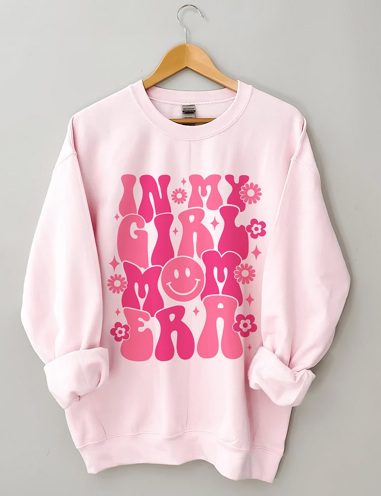 In My Girl Mom Era Floral Print Sweatshirt