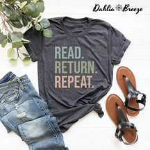 Lire Retour Répéter Lecture T-shirt