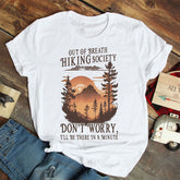 Out of Breath Hiking Sunset Hiking T-shirt