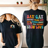 Teach All History Show Love Book T-shirt