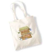 Floral Books Watercolour Tote Bag