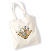 Floral Books Tote Bag