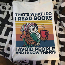 Owl Love Book And Coffee T-shirt