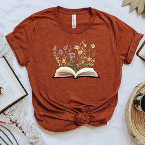 Open Book Flowers T-shirt