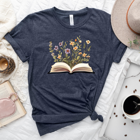 Open Book Flowers T-shirt